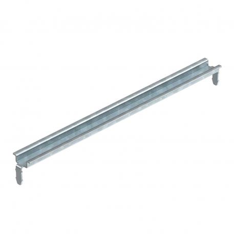 Hat profile rail 15 x 5 mm 99 | For T160 crosswise + T100 lengthwise | Steel | Electrogalvanized, transparently passivated