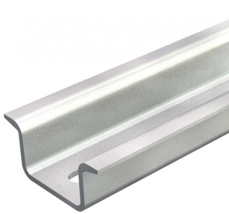 Hat profile rail, perforated GTP 2000 | Perforated | Steel | Electrogalvanized, transparently passivated