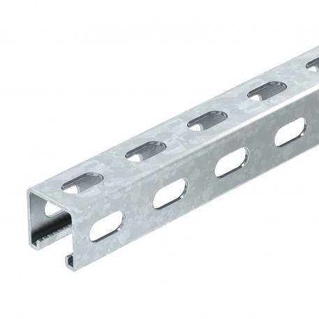 Perfil de montaje MS4141, ranura de 22 mm, FS, perforación lateral 1000 | 41 | 41 | 2,5 | Galvanizado en banda