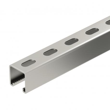 MS4141 mounting rail, slot 22 mm, A2, perforated 1000 | 41 | 41 | 2 | Bright, treated