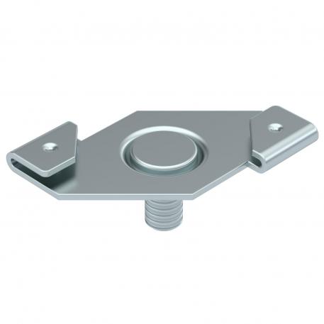 Ceiling profile clamp, with threaded bolt