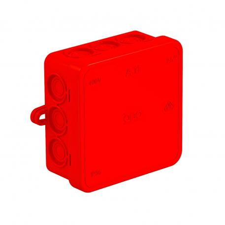 Caja de derivación A 11 75x75x35 | 12 | IP55 | 12 Entradas para diámetro de cable 5-14 mm | rojo