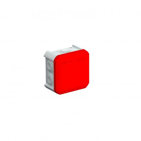 Caja de derivación T 40, con conos 77x77x46 | 7 | IP55 | 7 x M25 | Gris/rojo