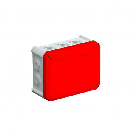 Caja de derivación T 100, junta insertable 136x102x57 | 10 | IP66 | 10 x M25 | Gris/rojo