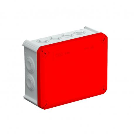 Caja de derivación T 160, con junta insertable 176x135x67 | 12 | IP66 | 7 x M25 5 x M32 | Gris/rojo