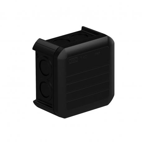 Junction box T40 with pre-marking, closed 77x77x46 | 7 | IP67 | 7 x Ø20 | Graphite black; RAL 9011