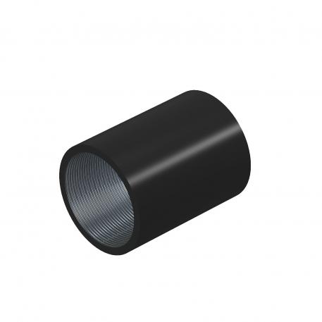 Manguito de acero con revestimiento en color negro, con rosca 43,5 | 40 | M40x1,5