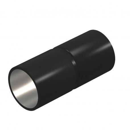 Armoured steel pipe connection sleeve without thread, black 28.1 | 25.7