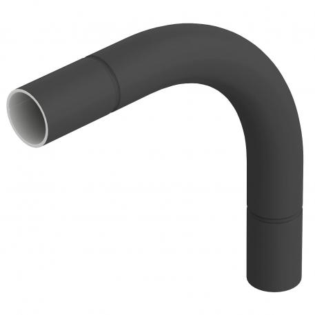 Black powder-coated steel bend, without thread 20