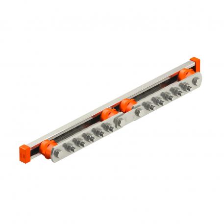 Equipotential busbar for flexible wall mounting with separation point  605 | 40 | 85 | 10 | 