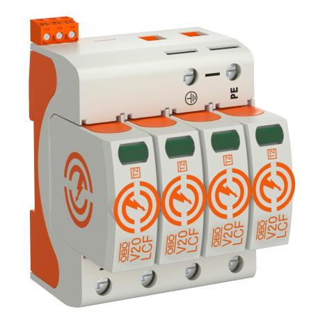 V20 surge arrester, leakage current-free, 4-pole + FS 4 | 280 | IP20