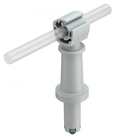 Roof conductor holder for tiled, slated and corrugated roofs, with cable bracket