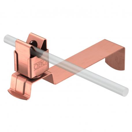 Roof conductor holder for tiled roofs, angled, Rd 8, CU 140 | Rd 8