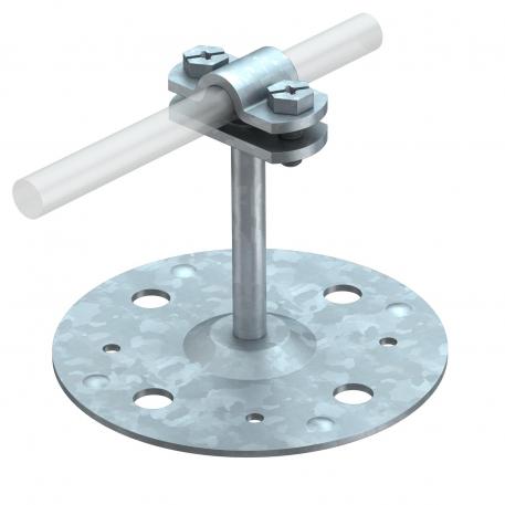 Roof conductor holder, suitable for direct bonding 100 | 60 | Rd 8-10