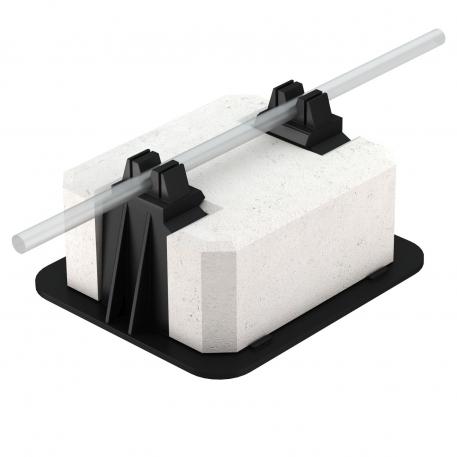 Roof conductor holder for flat roofs