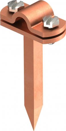 Cable bracket Rd 8−10 mm, with square pin, copper-plated 8−10 mm round | 