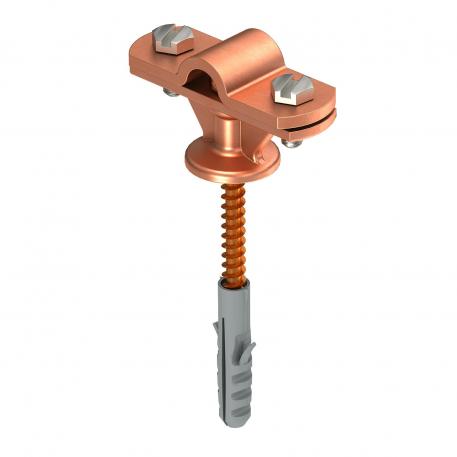 Cable bracket Rd 8–10 mm with wood screw, plastic anchor 8−10 mm round | 