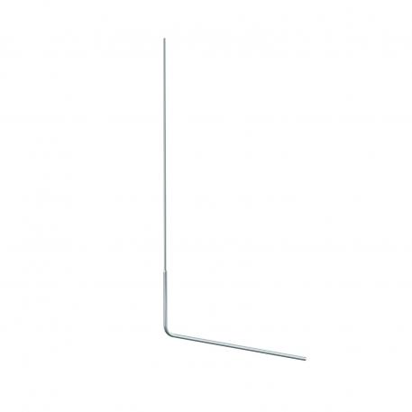 Angled air-termination rod for PV frames