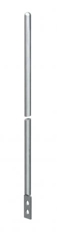 Air-termination/earth entry rod with connection tabs