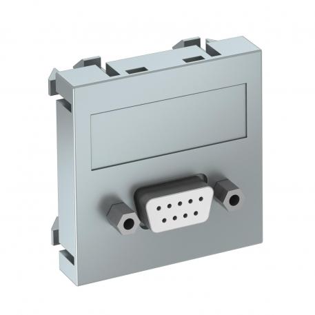 D-Sub9 connection, 1 module, straight outlet, as screw connection Aluminium painted