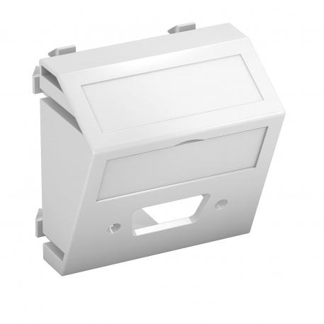 Soporte multimedia para conector VGA/D-Sub9, 1 módulo, salida transversal blanco puro; RAL 9010