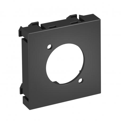 Soporte multimedia para conector XLR, 1 módulo, salida recta, negro grisáceo negro grisáceo; RAL 7021