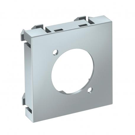 Soporte multimedia para conector XLR, 1 módulo, salida recta, aluminio lacado Aluminio lacado