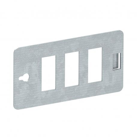 CP support plate for 3 snap-in plug connectors, 3-pole