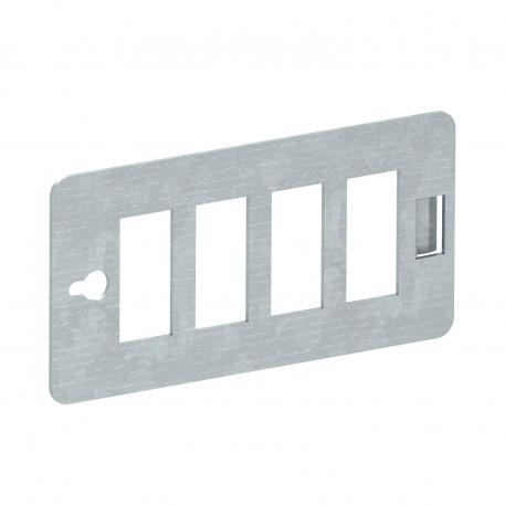 CP support plate for 4 snap-in plug connectors, 3-pole