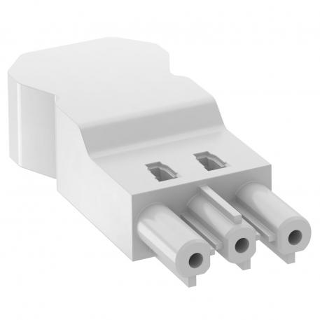 Socket section 3-pin, screw connection up to 4 mm², white 