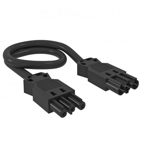 3-wire connection cable, halogen-free, cross-section 2.5 mm², Cable length 3 m, black 3000 | 3 | 2.5