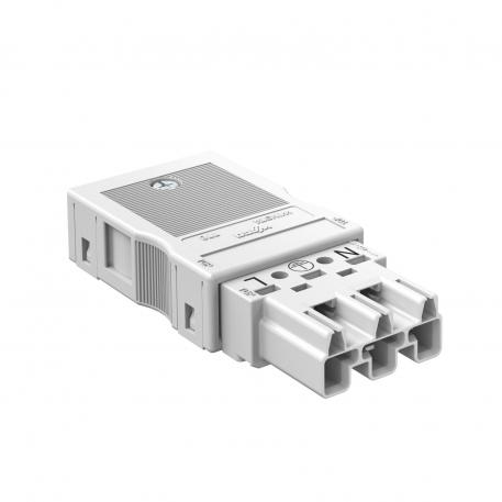 Connector part 3-pin, white 
