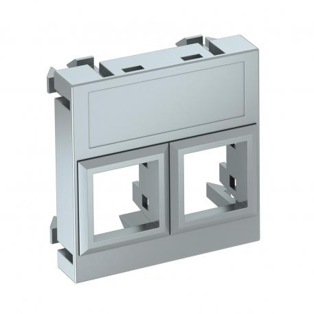 Data technology support, 1 module, straight outlet, type LE Aluminium painted