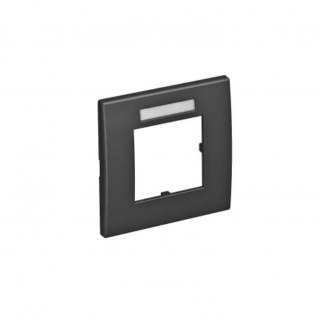 Cover frame AR45-BF1, for accessory mounting box, single, with labelling panel for horizontal device installation 