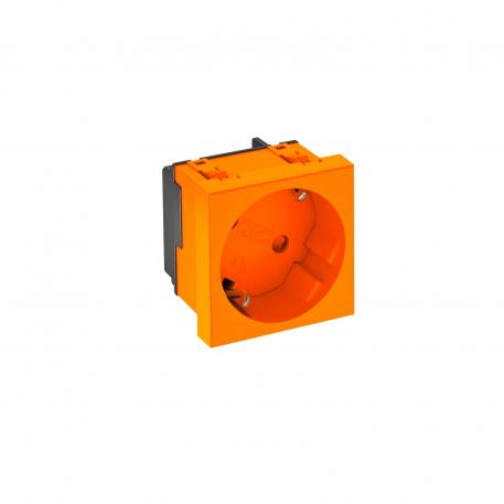 33° socket, protective contact, single Pure orange; RAL 2004