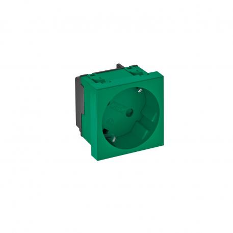 33° socket, protective contact, single Mint green; RAL 6029