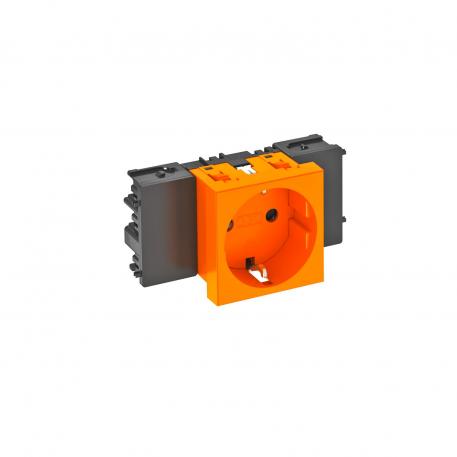 Socket 0°, Connect 45, protective contact, single 