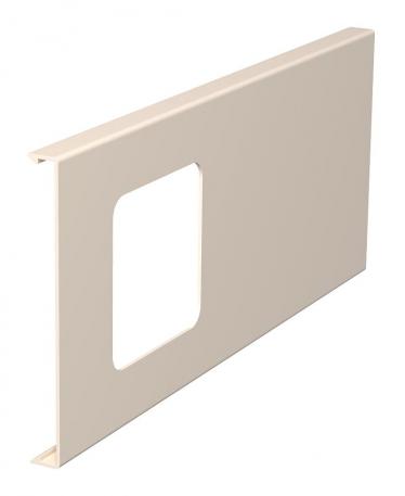 Cover for single accessory mounting box for WDK trunking, trunking height 130 mm 300 | Cream; RAL 9001