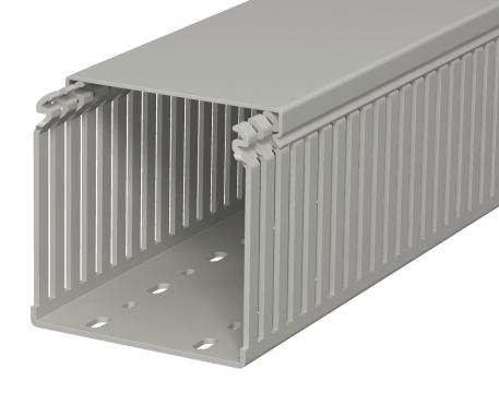 Wiring trunking, type LKV 100100 2000 | 100 | 100 | Base perforation | Stone grey; RAL 7030