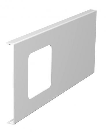 Tapa para caja portamecanismos simple para canales WDK, altura de canal 130 mm 300 | blanco puro; RAL 9010