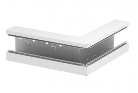 External corner, asymmetrical, for device installation trunking Rapid 80 type GS-A70130 Pure white; RAL 9010