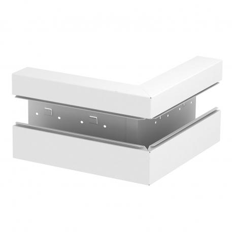 External corner, asymmetrical, for device installation trunking Rapid 80 type GS-A70210 Pure white; RAL 9010