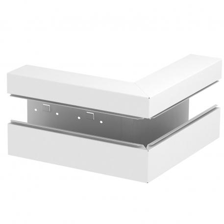 External corner, asymmetrical, for device installation trunking Rapid 80 type GS-A90210 Pure white; RAL 9010