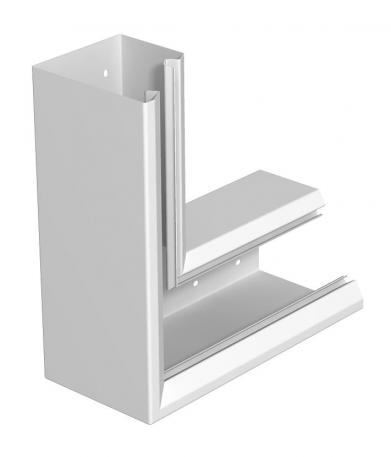 Flat angle, rising, for device installation trunking, desk trunking, type GEK-SA133110 110 | 133 | Pure white; RAL 9010