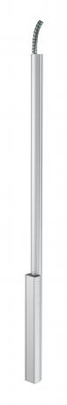 Service pole, type ISS110100F 2300 | Stand | Aluminium | Pure white; RAL 9010 | 
