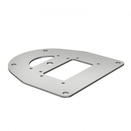 Placa base para ISS110100R 170 | 160 | 3 | aluminio blanco; RAL 9006