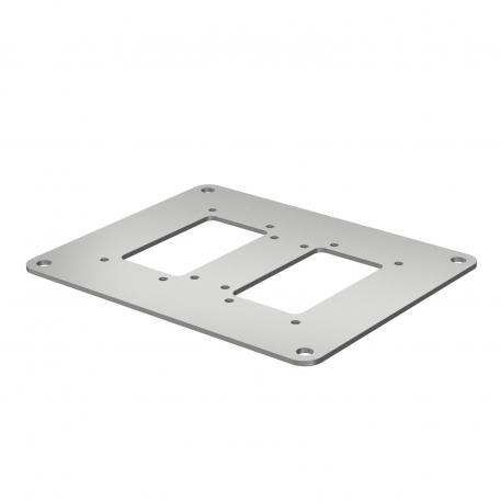 Placa base para ISS140100R 200 | 160 | 3 | aluminio blanco; RAL 9006