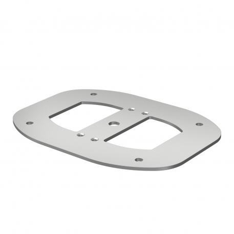 Placa base para ISSDM45 185 | 135 | 3 | aluminio blanco; RAL 9006