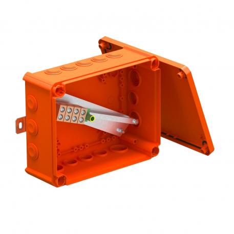 FireBox T250 con juntas insertables, bornes simples 225x173x86 |  | IP66 | 9 x M25 7 x M32 | naranja; RAL 2003