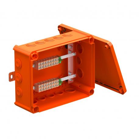 FireBox T250 con juntas insertables, para sistemas de datos, 4x16 225x173x86 | 10 | IP66 | 9 x M25 7 x M32 | naranja; RAL 2003